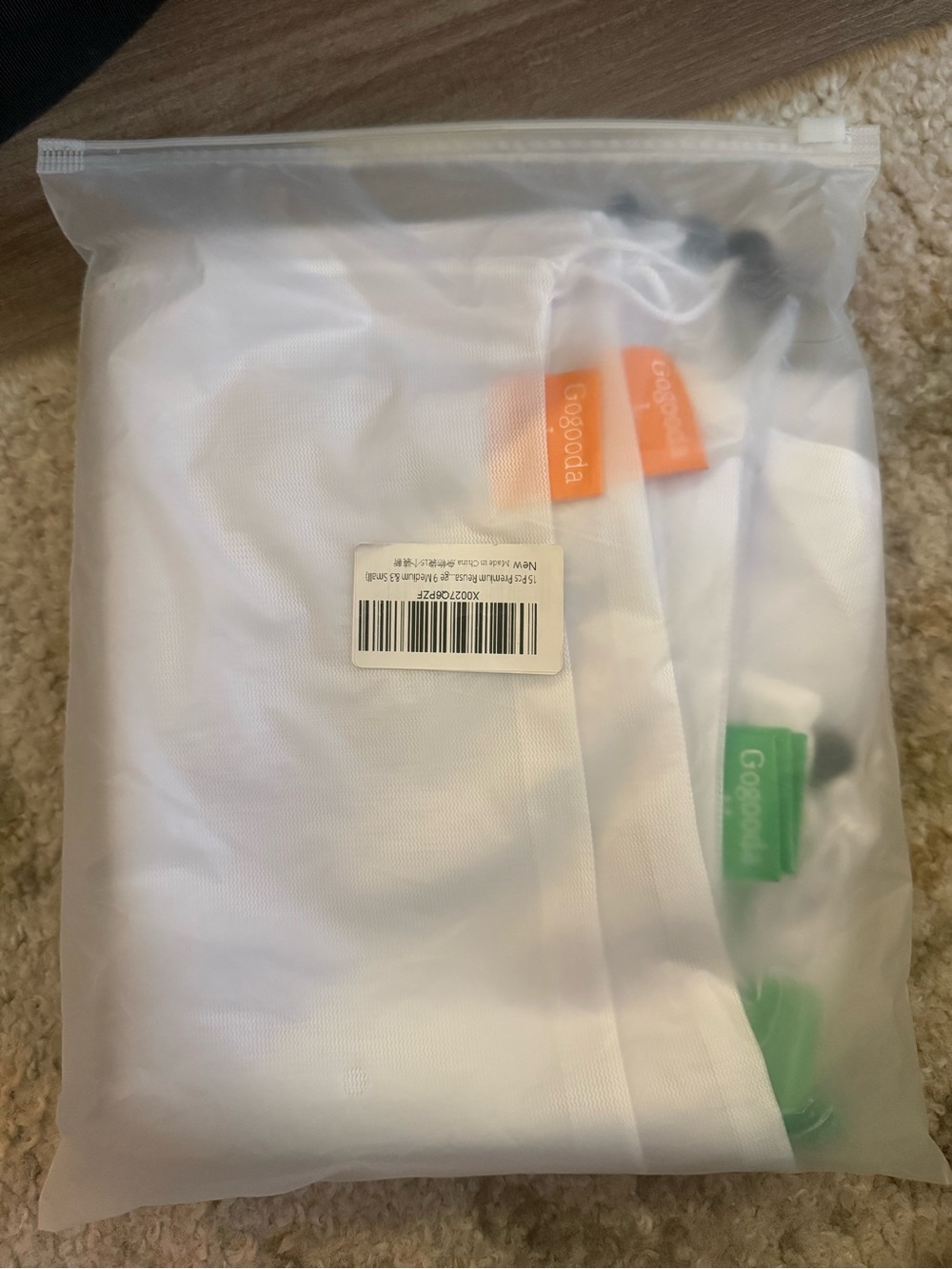 NEW GOGOODA Reusable Mesh Washable Bags Set of 9 – 7 Medium 2 Large